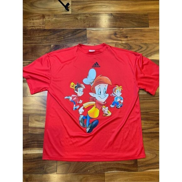 MENS XL Vintage ADIDAS Rice Crispy Cereal Snap Crackle Pop Shirt Vtg OG Rare‎ - Picture 1 of 6